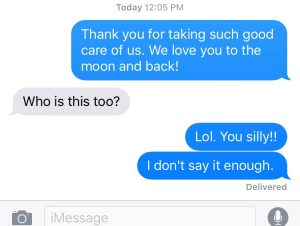 I sent my husband a loving text and he thought it was meant for someone else!